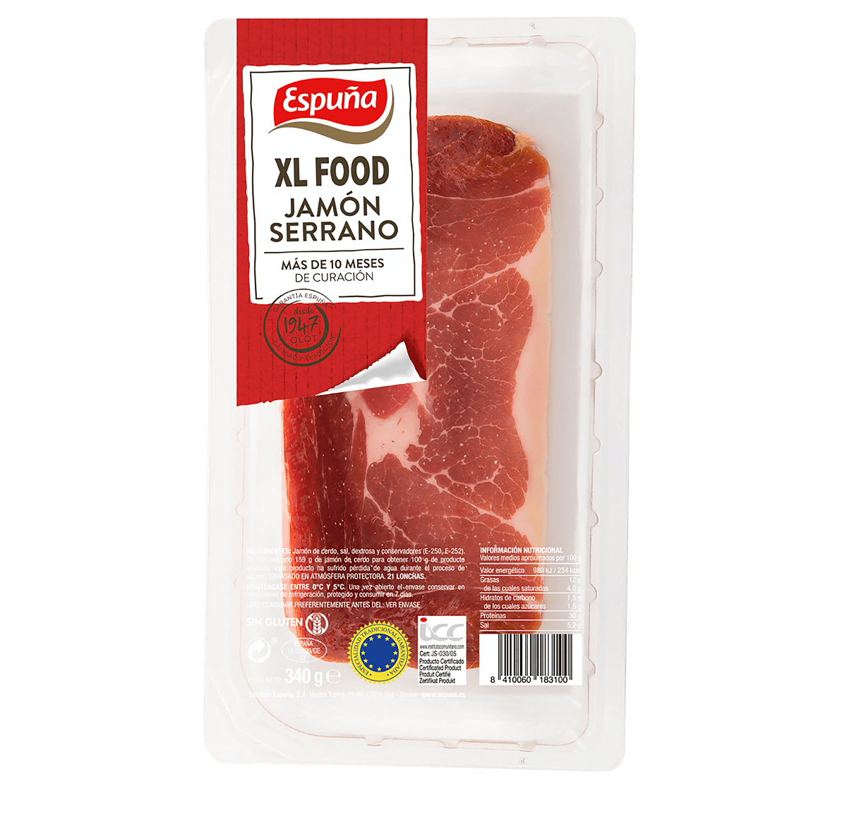 Serrano ham slices 340g (9 months)