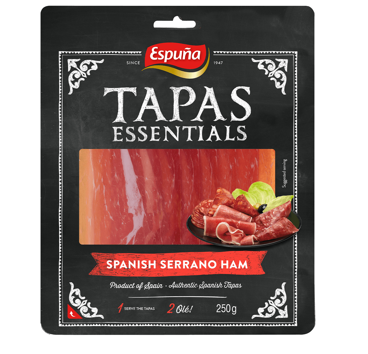 Serrano ham slices 250g