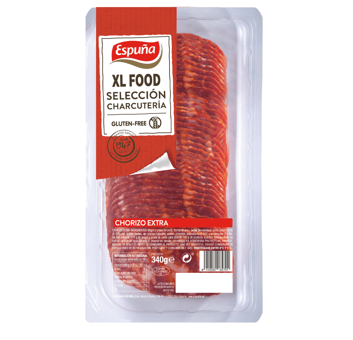 Chorizo slices 340g