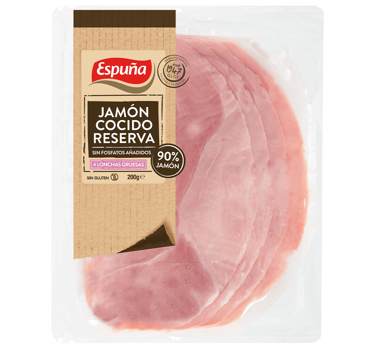 Reserva cooked ham slices 200g - 92% ham