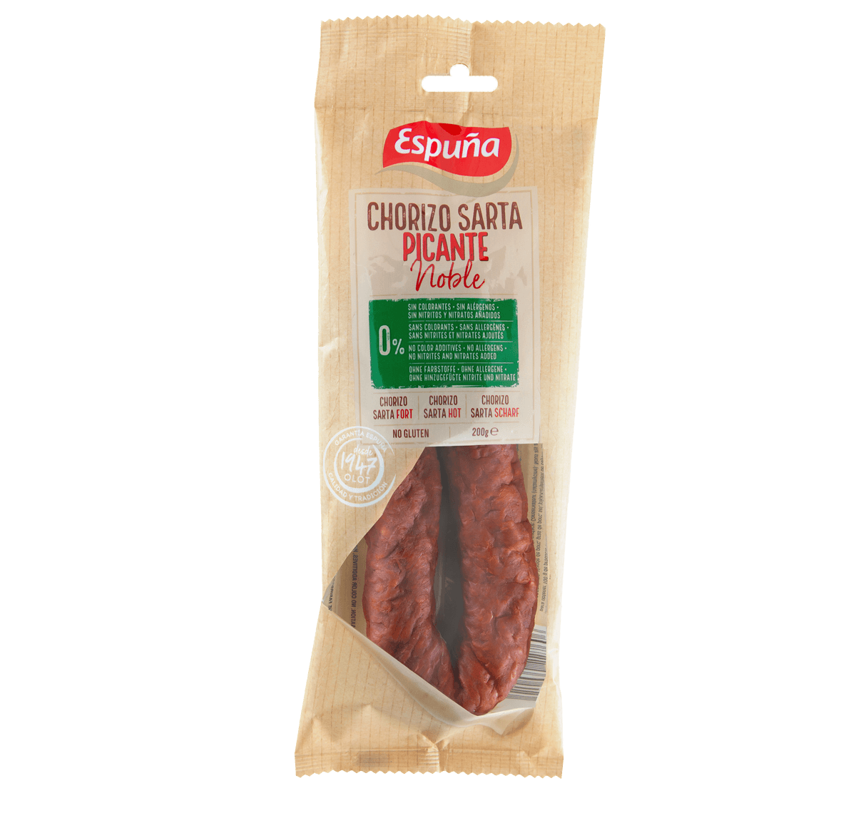 Chorizo sarta hot clean label 200g