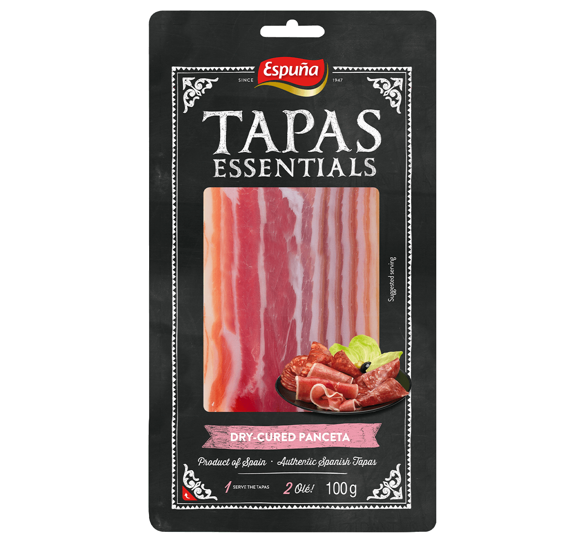 Streaky bacon slices 100g