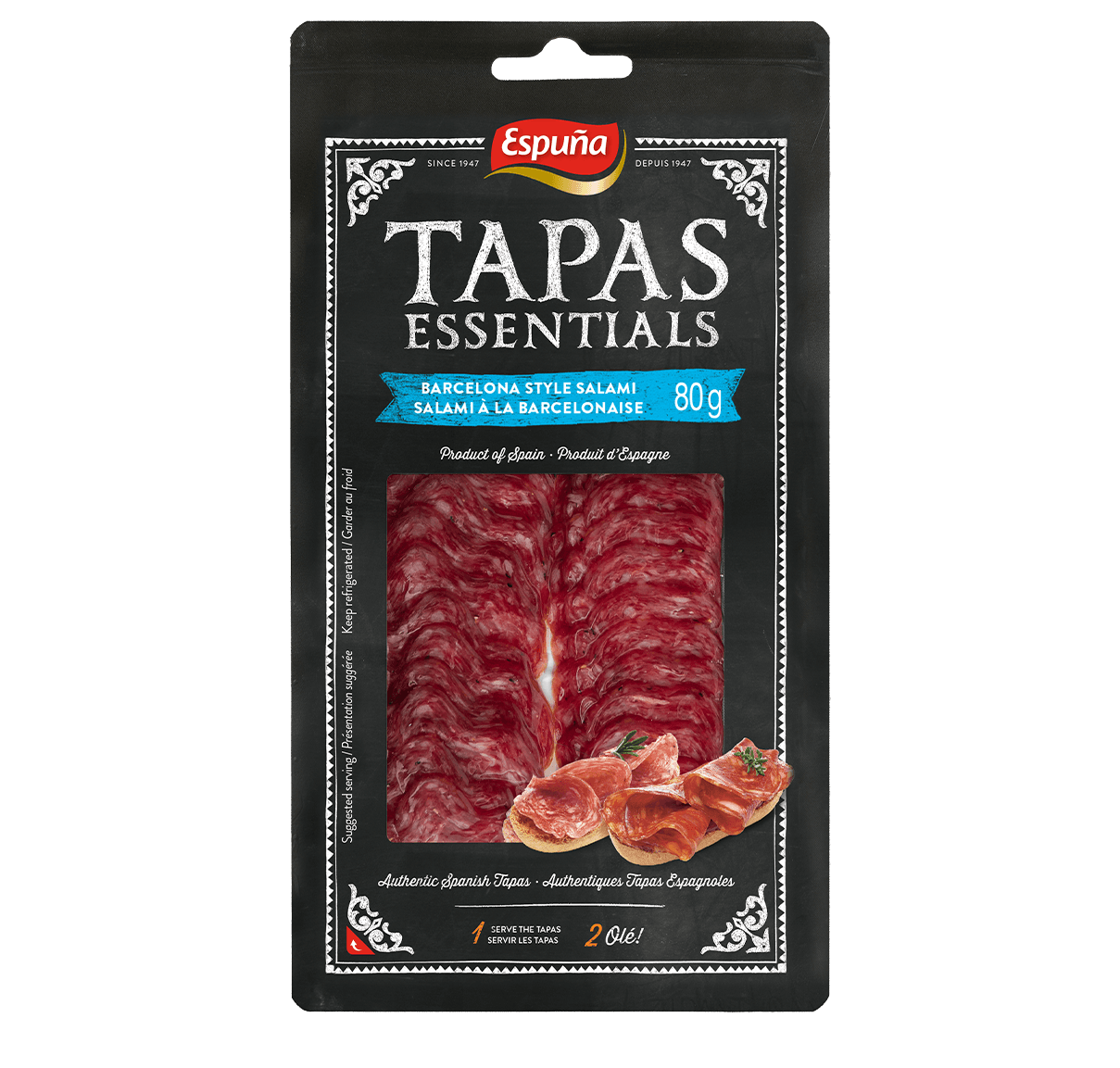 Dry-cured spanish traditional sausage slices 80g