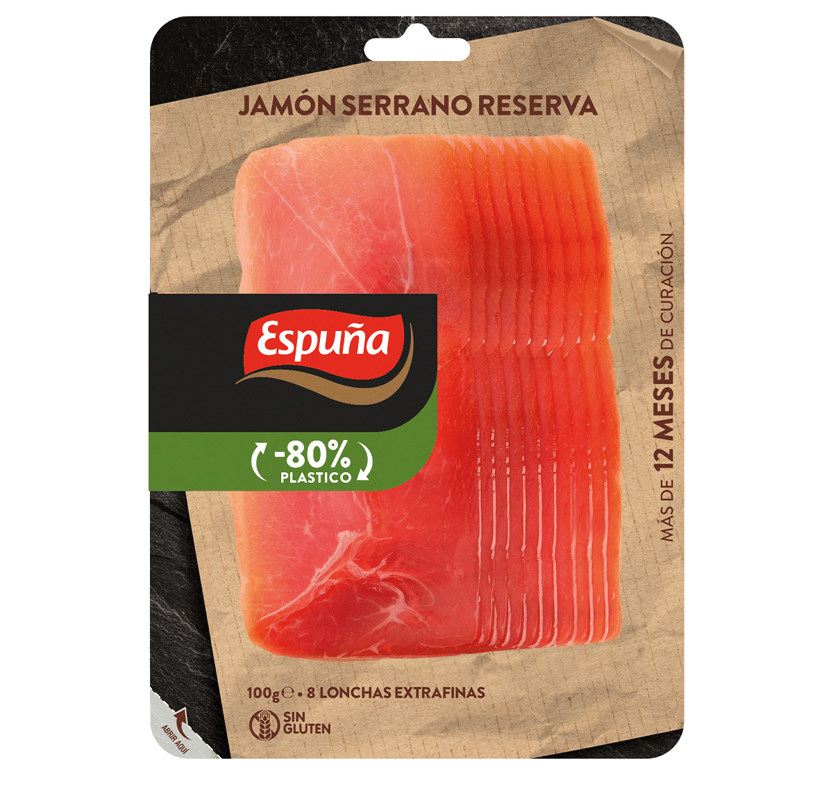 Serrano ham reserva slices 100g (12 months)