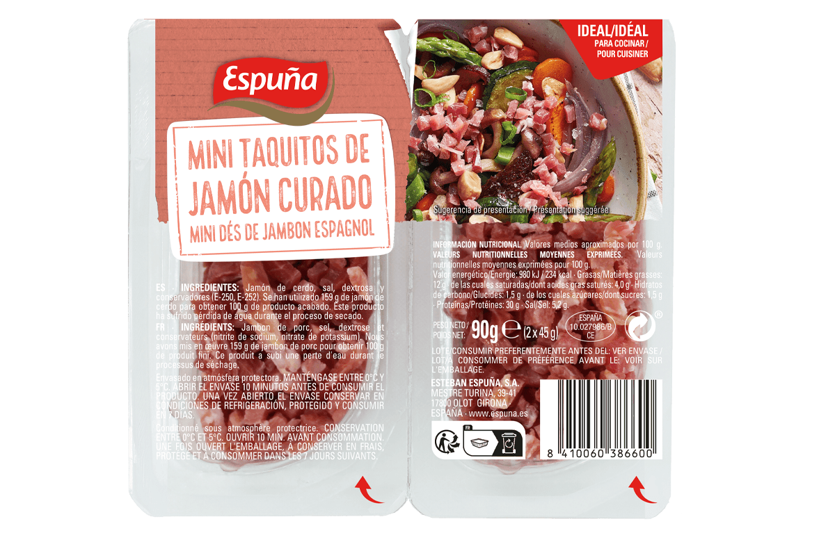 Mini taquitos de jamón curado 2x45g