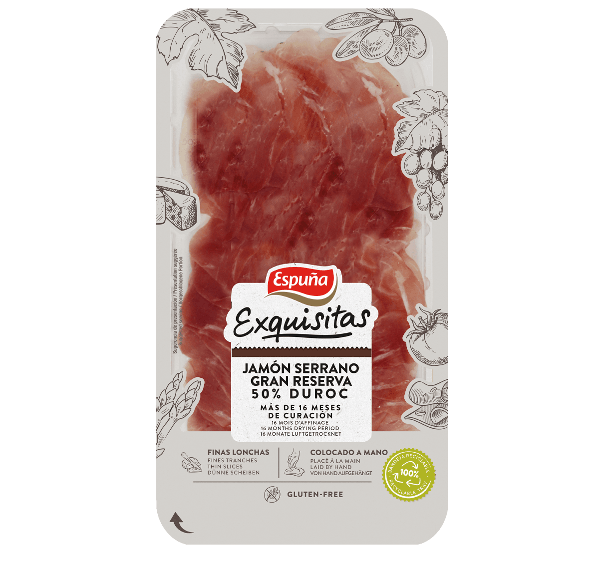 Serrano ham 50% duroc gran reserva 80g (16 months)